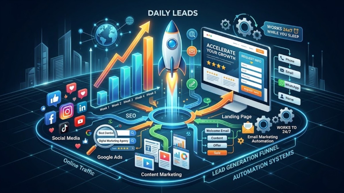 🚀 How to Generate Daily Leads Using Digital Marketing Systems
